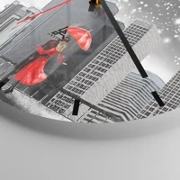 Clock face with lines