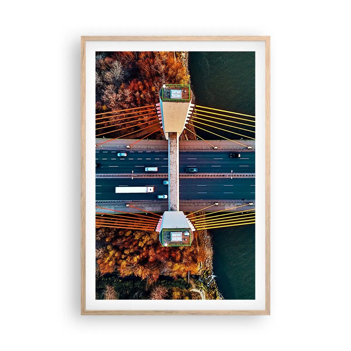 Poster in light oak frame - Behind Seas and Oceans - 61x91 cm