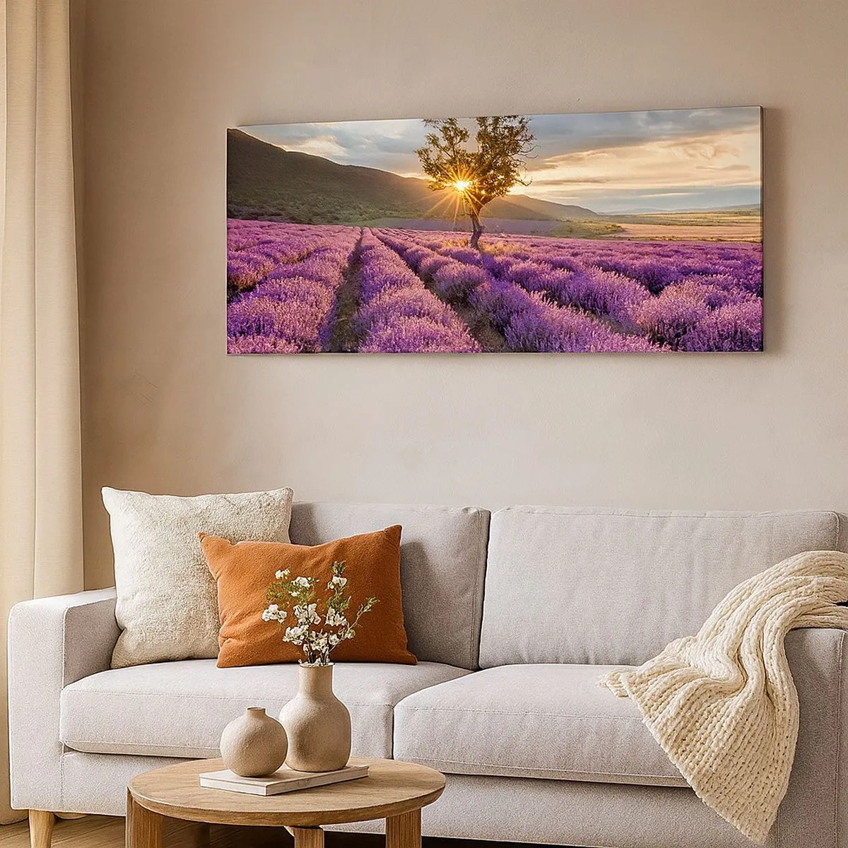 Canvas picture - Lilac Coloured Aroma - 100x40 cm