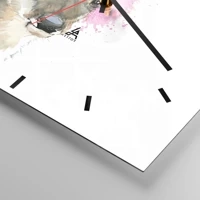 Clock face with lines