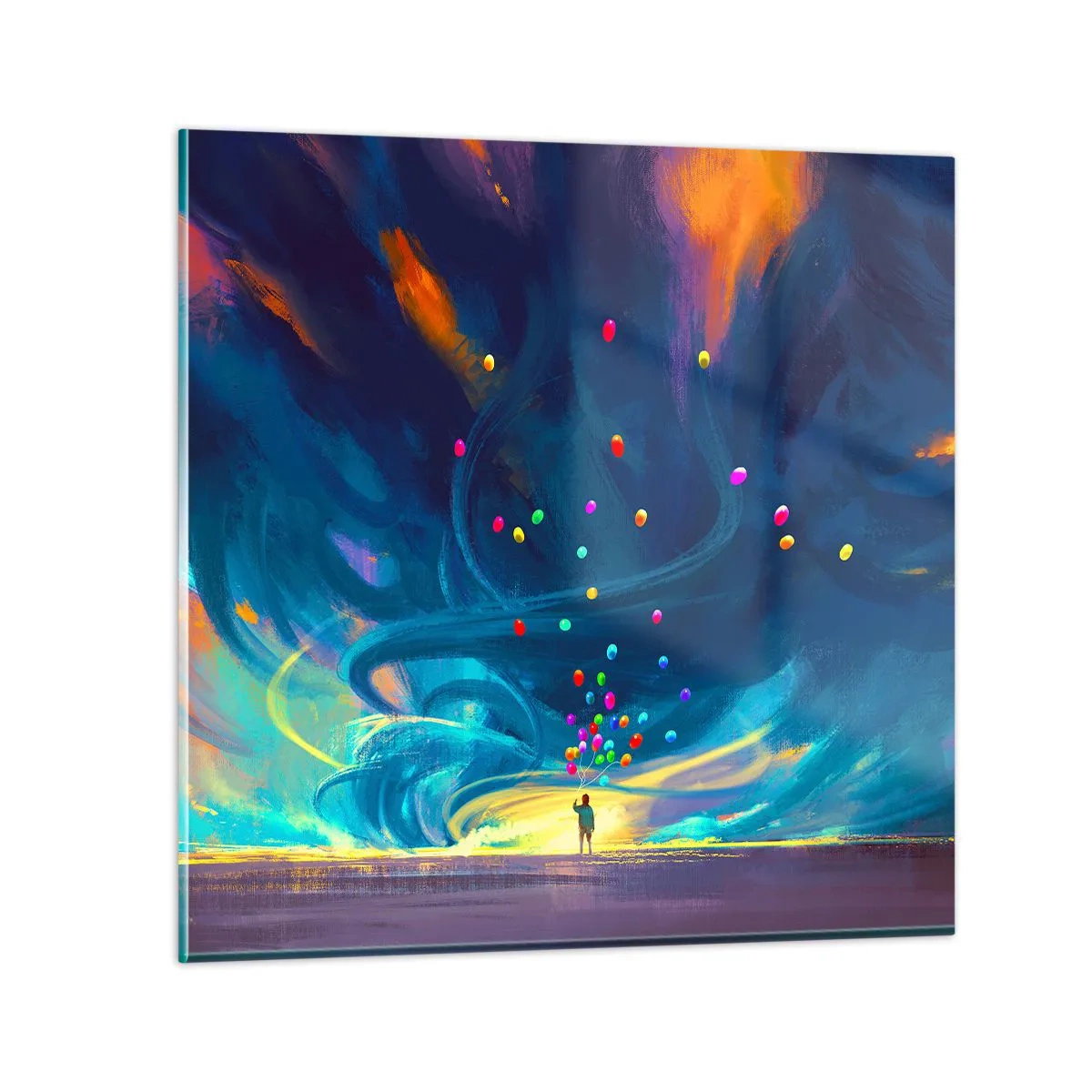 Glass picture - On Blue Wind - 70x70 cm