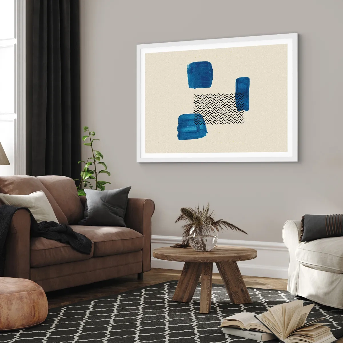 Poster in white frmae - Abstract Quartet - 50x40 cm