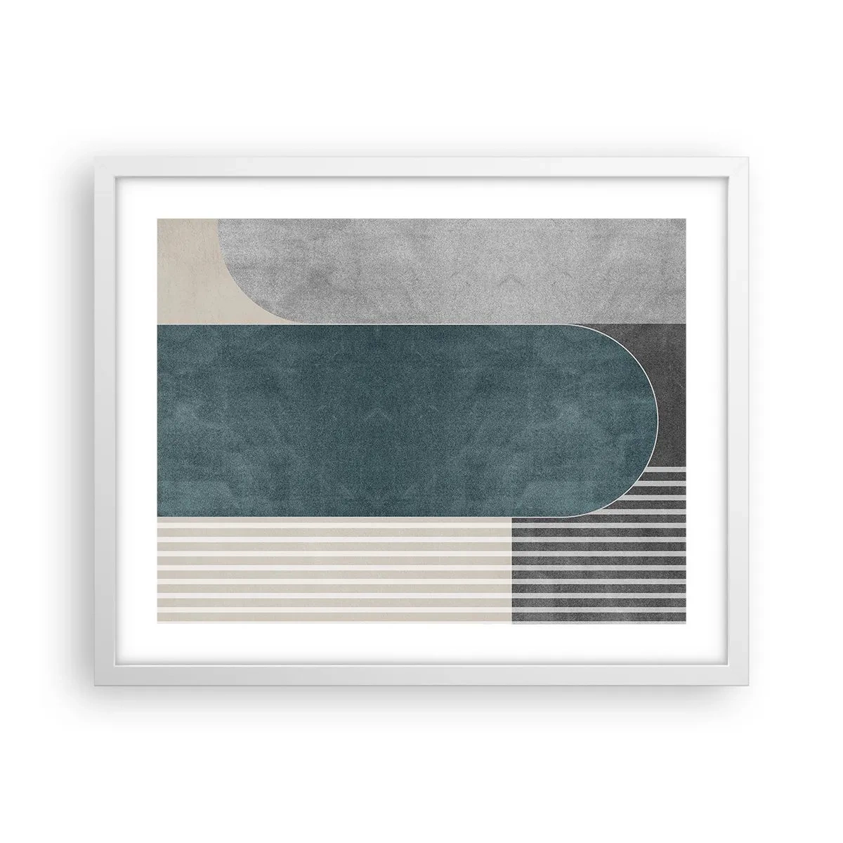 Poster in white frmae - Levelled Composition - 50x40 cm