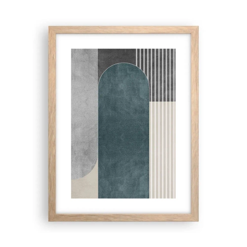 Poster in light oak frame - Levelled Composition - 30x40 cm