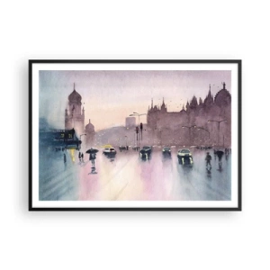 Poster in black frame - In a Rainy Fog - 100x70 cm