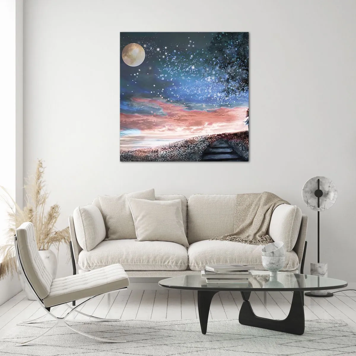 Glass picture - Starry Spectacle - 40x40 cm