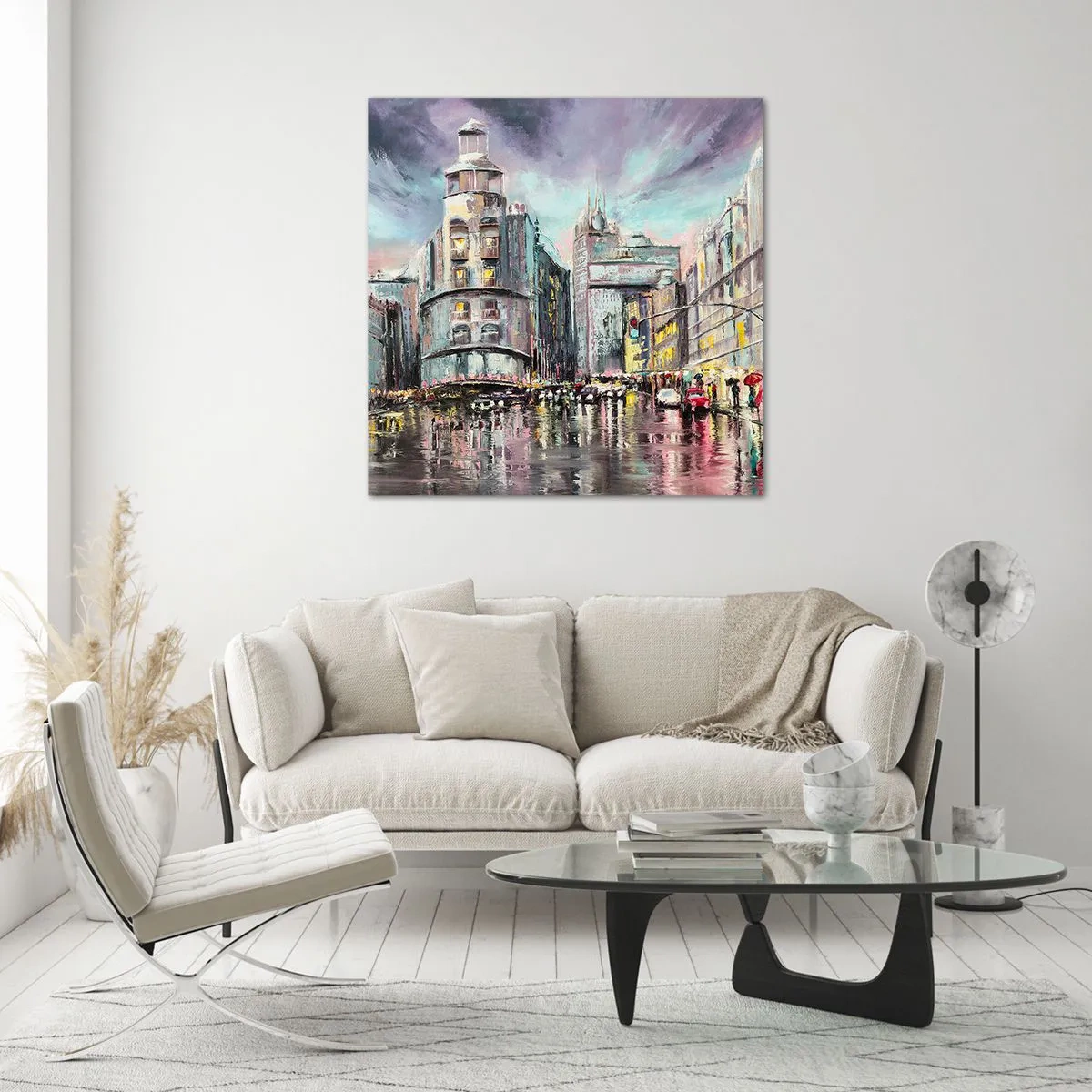 Glass picture - It Will Be a Great Evening - 70x70 cm