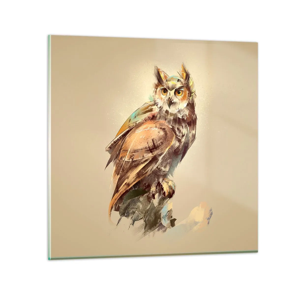 Glass picture - The Wisest Owl - 30x30 cm