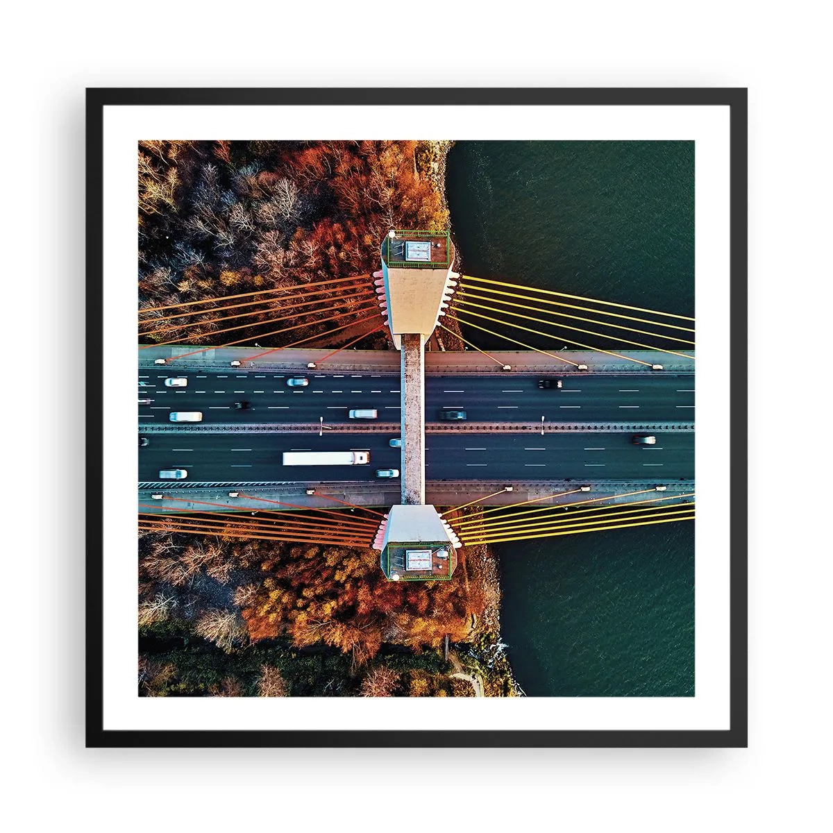 Poster in black frame - Behind Seas and Oceans - 60x60 cm