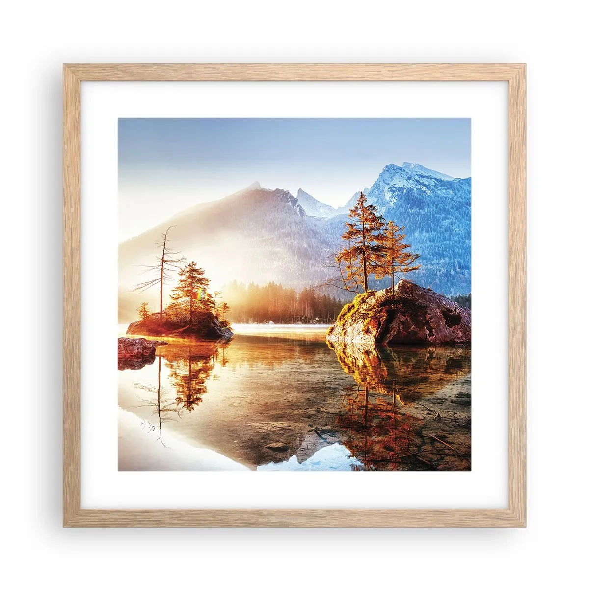 Poster in light oak frame - Nature in New Light - 40x40 cm