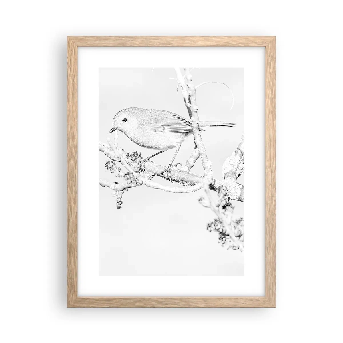 Poster in light oak frame - Winter Morning - 30x40 cm