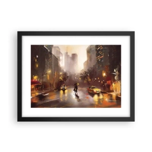Poster in black frame - In New York Lights - 40x30 cm