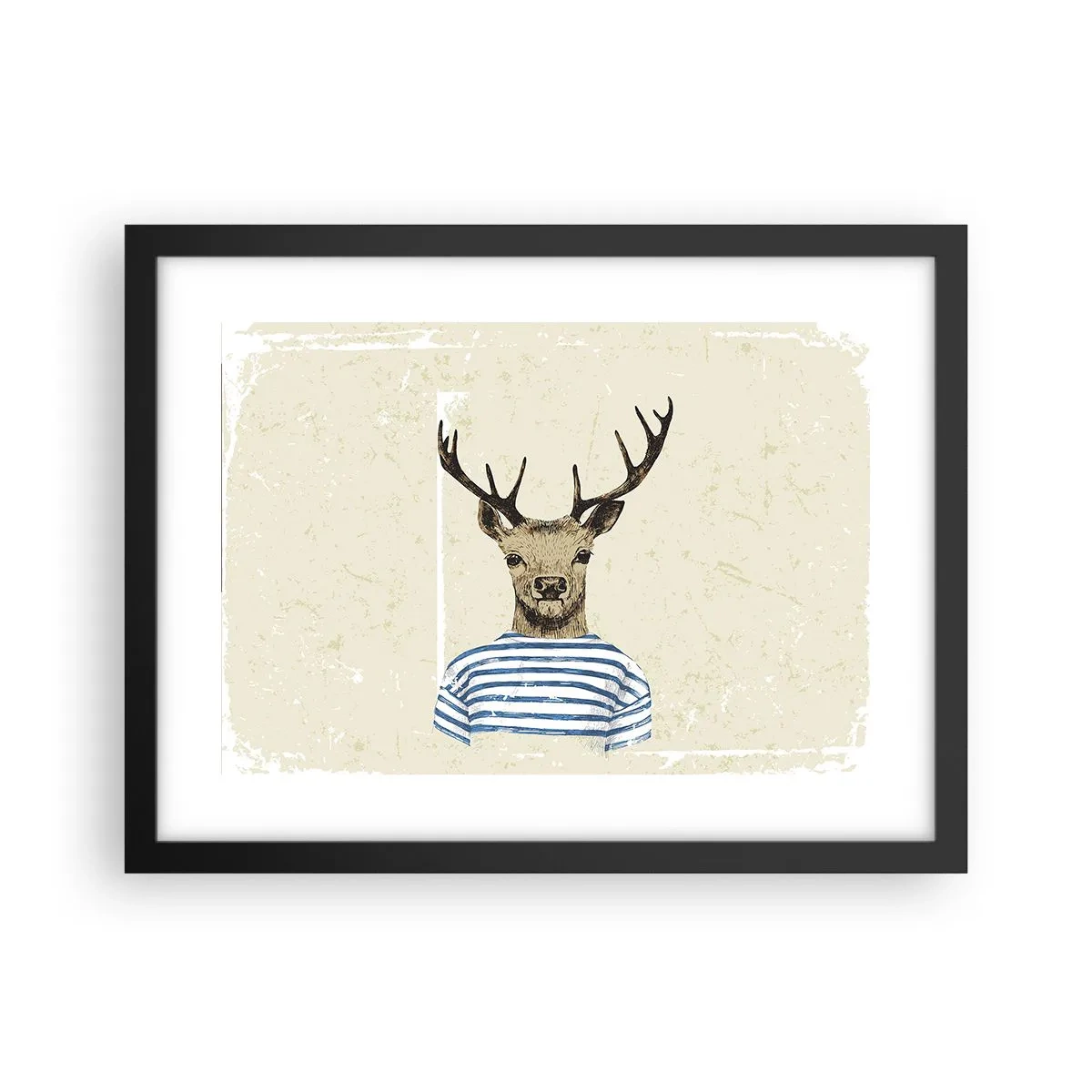 Poster in black frame - Becaue I Like Striped T-Shirts - 40x30 cm