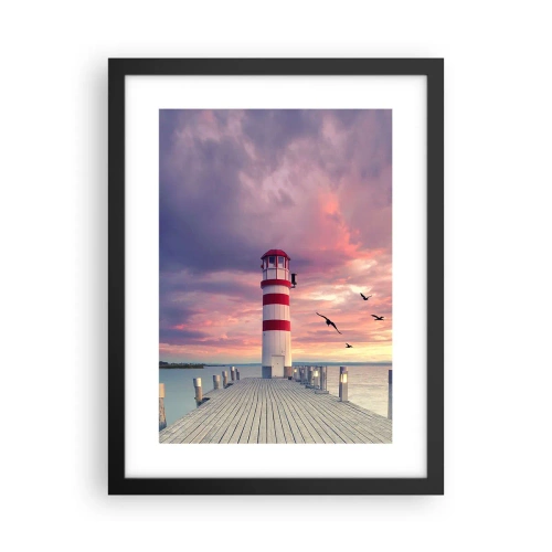 Poster in black frame - Time for Port - 30x40 cm