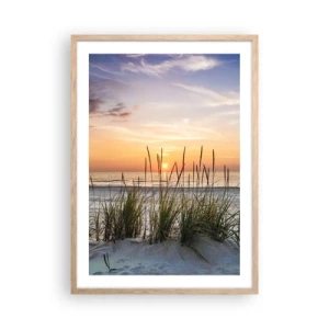 Poster in light oak frame - Look, Think, Feel - 50x70 cm
