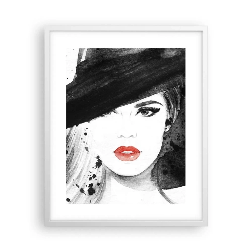 Poster in white frmae - Lady in Black - 40x50 cm