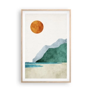 Poster in light oak frame - Proper Landscape - 61x91 cm