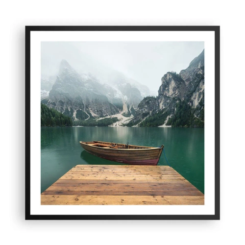 Poster in black frame - Boat Found Solitude - 60x60 cm