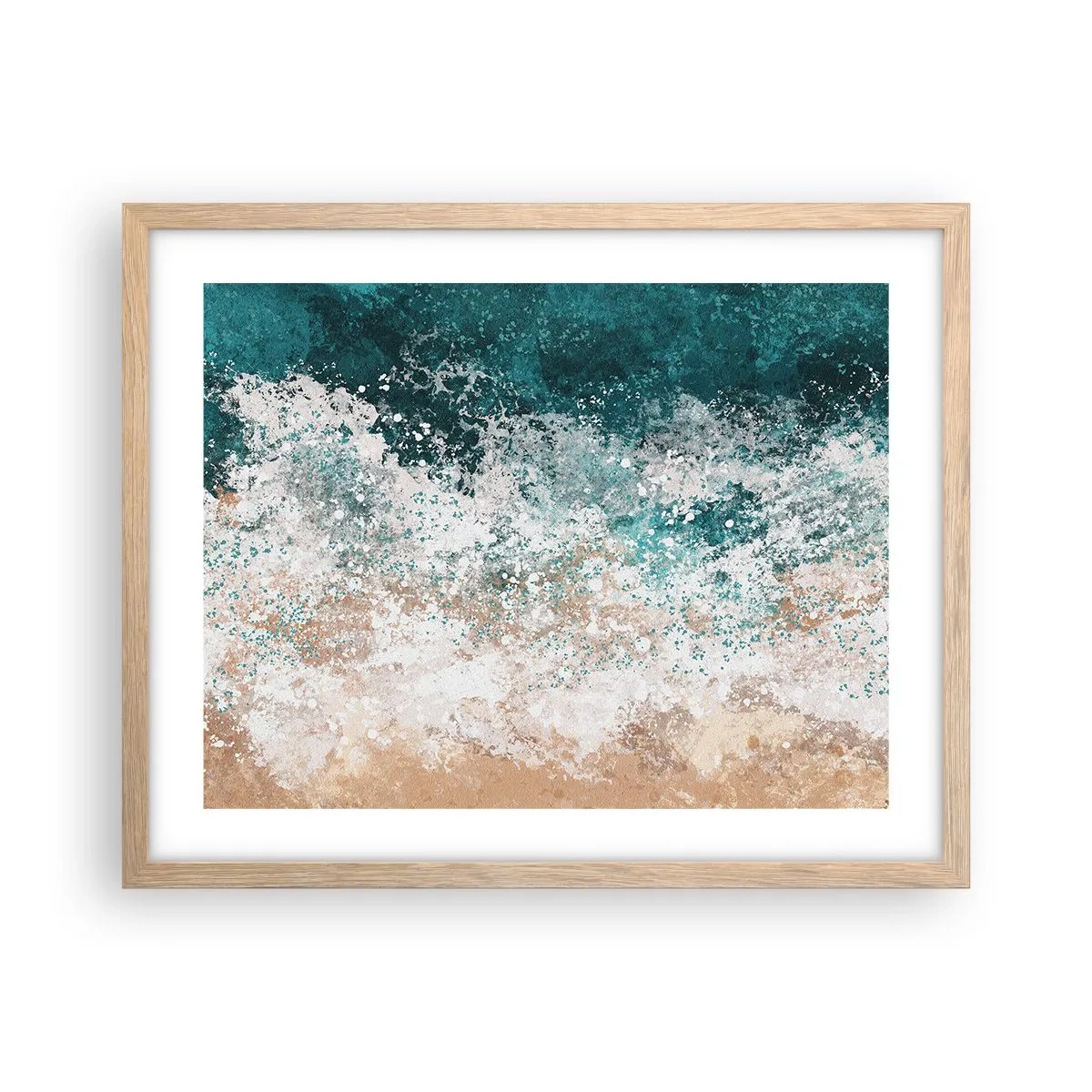 Poster in light oak frame - Sea Tales - 50x40 cm