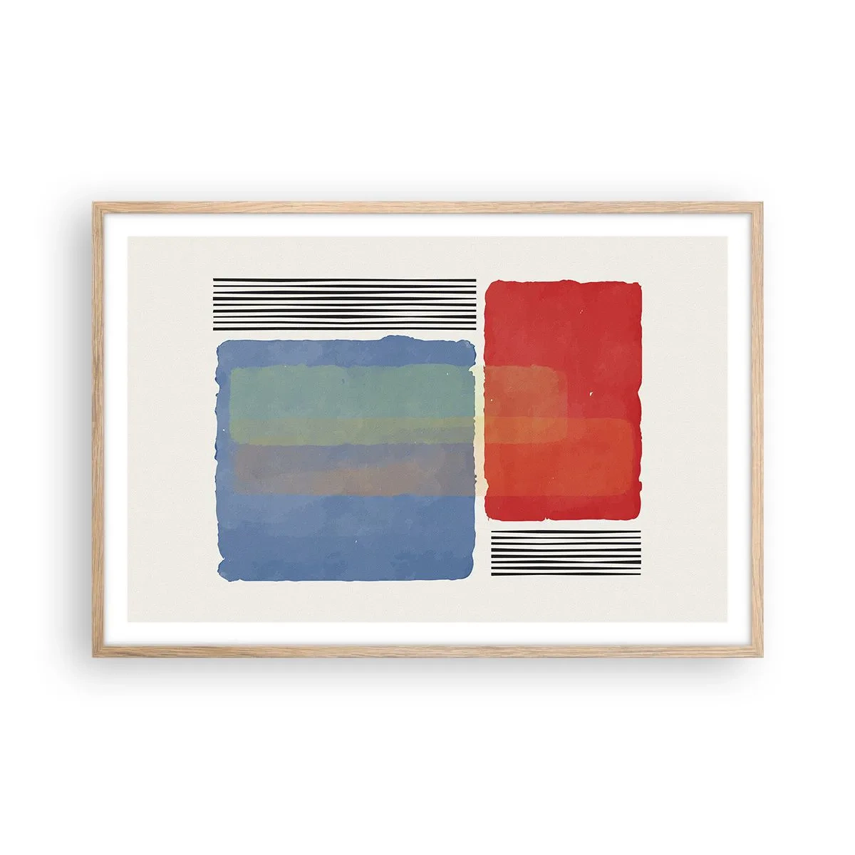 Poster in light oak frame - Spirit and Letter of Geometry - 91x61 cm
