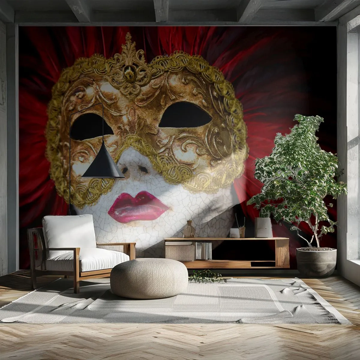 Photo Wallpaper Standard Eco - Promise Of Carnival Adventure - Venetian mask, Piece, Venice - 300x210 cm