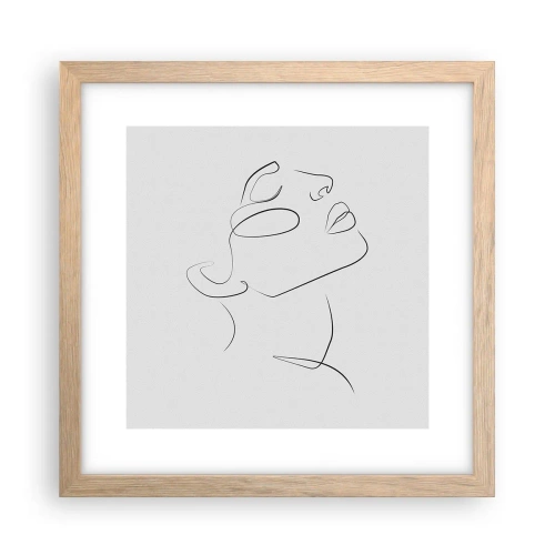 Poster in light oak frame - Meanders of a Dream - 30x30 cm