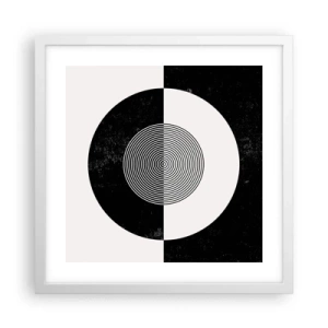 Poster in white frmae - Harmony in Black and White - 40x40 cm