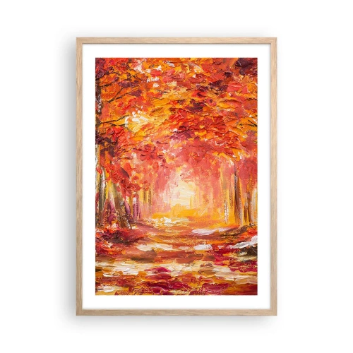 Poster in light oak frame - Copper Forest - 50x70 cm