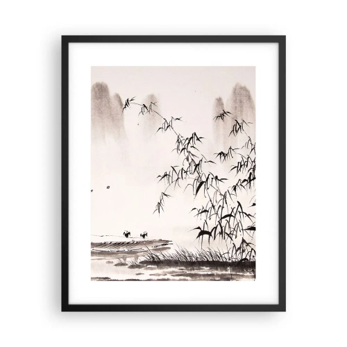 Poster in black frame - Quiet As a Rice Field - 40x50 cm