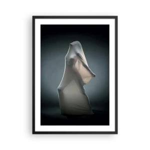 Poster in black frame - A figure hidden under a transparent material in a dark background - 50x70cm - Hidden Desires - Modern wall decoration for the living room and bedroom ARTTOR