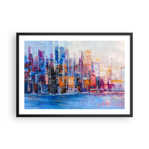 Poster in black frame - Joyful Metropolis - 70x50 cm