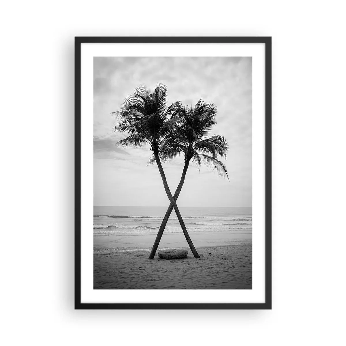 Poster in black frame - Scandinavian retreat - 50x70cm - Tender Presence - Modern wall decoration for the living room and bedroom ARTTOR
