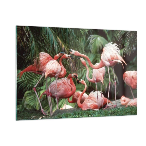 Glass picture - Afternoon Gossip - 120x80 cm