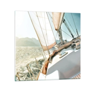 Glass picture - Full Sail - 60x60 cm
