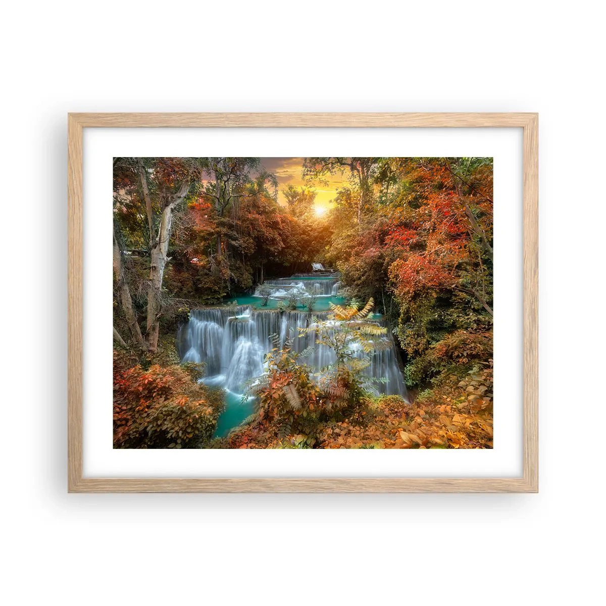 Poster in light oak frame - Hidden Forest Treasure - 50x40 cm