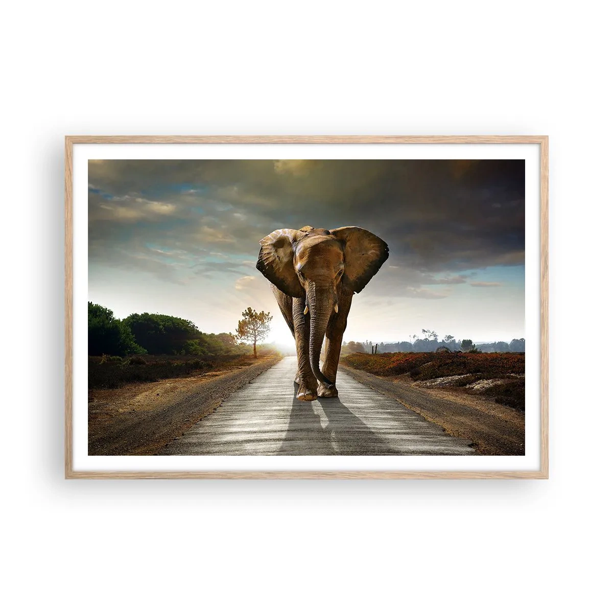 Poster in light oak frame - Not in a China Shop - 100x70 cm