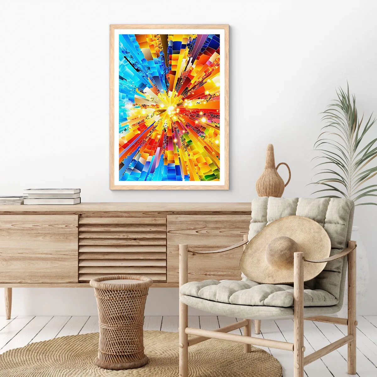 Poster in light oak frame - In Medias Res - 30x40 cm