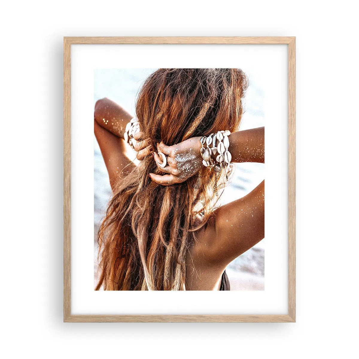 Poster in light oak frame - Sister of Water and Sun - 40x50 cm