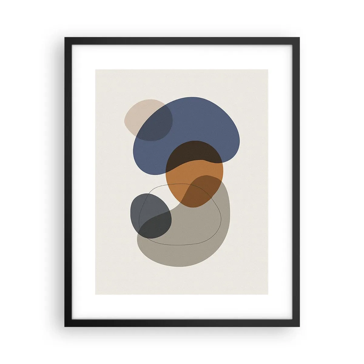 Poster in black frame - Drops of Colours - 40x50 cm