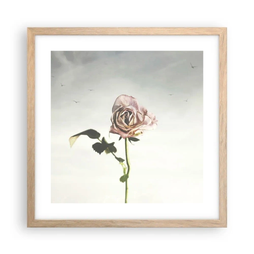 Poster in light oak frame - Welcoming of Spring - 40x40 cm