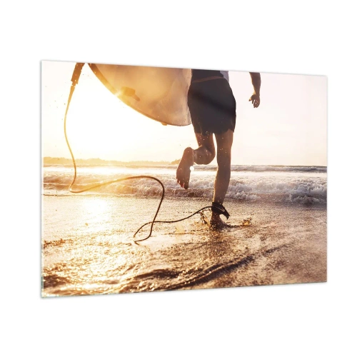 Glass picture - Encounter with a Wave - 100x70 cm