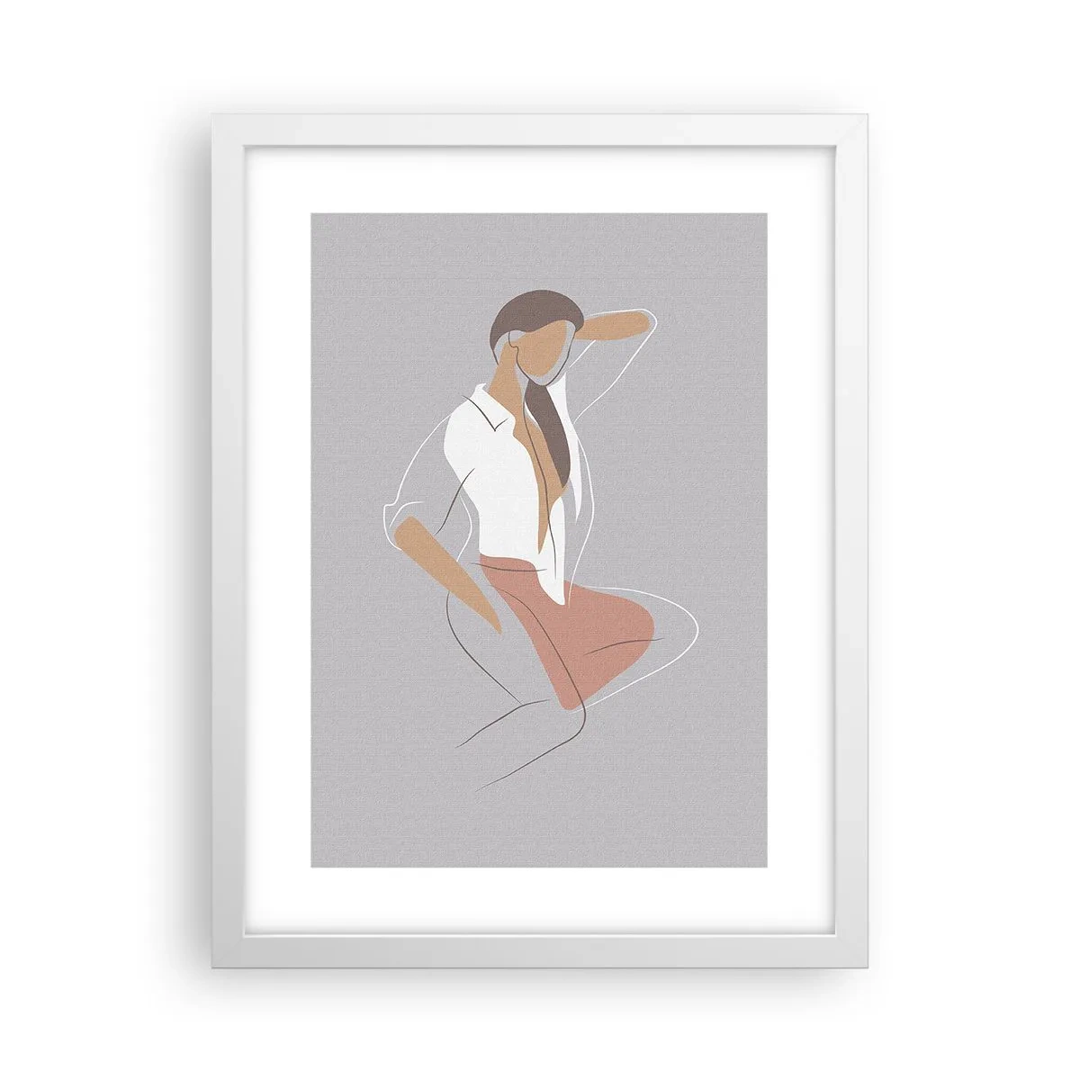 Poster in white frmae - Outline of Charm - 30x40 cm