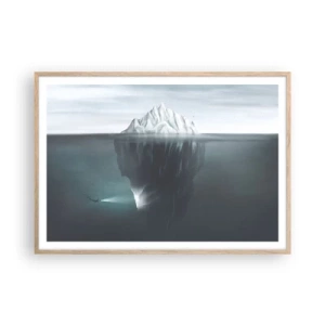 Poster in light oak frame - Underwater Secret - 100x70 cm