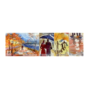 Photo Wallpaper Sample Premium Sand - Together to the Limit of Time  - Landscape, Park Avenue, Trees - 100x30 cm