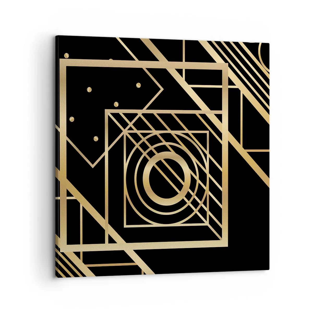 Canvas picture - Golden Geometry - 50x50 cm