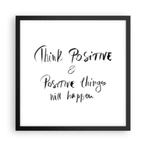 Poster in black frame - How to Live? - 40x40 cm