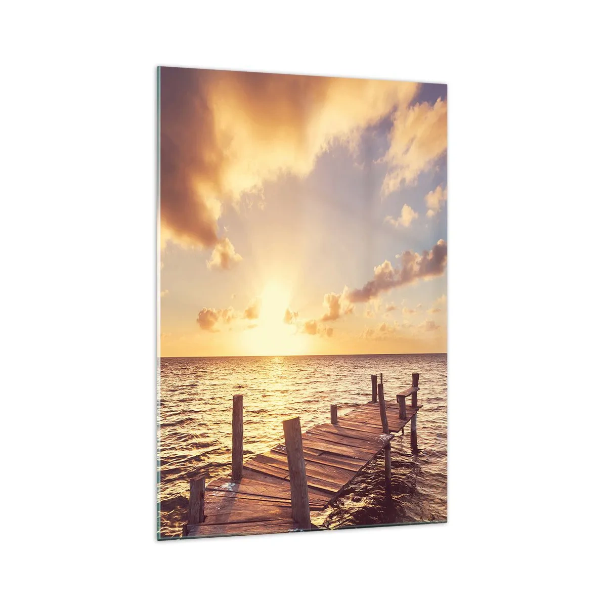 Glass picture - Golden Land of Tranquility - 70x100 cm