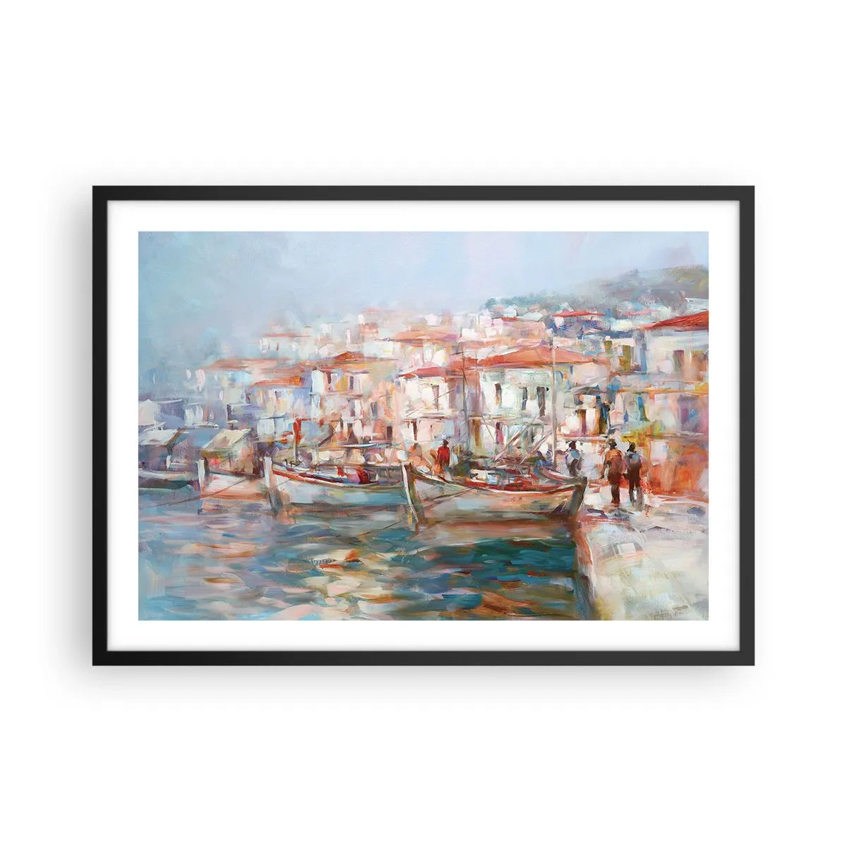 Poster in black frame - Holidays in Pastel - 70x50 cm