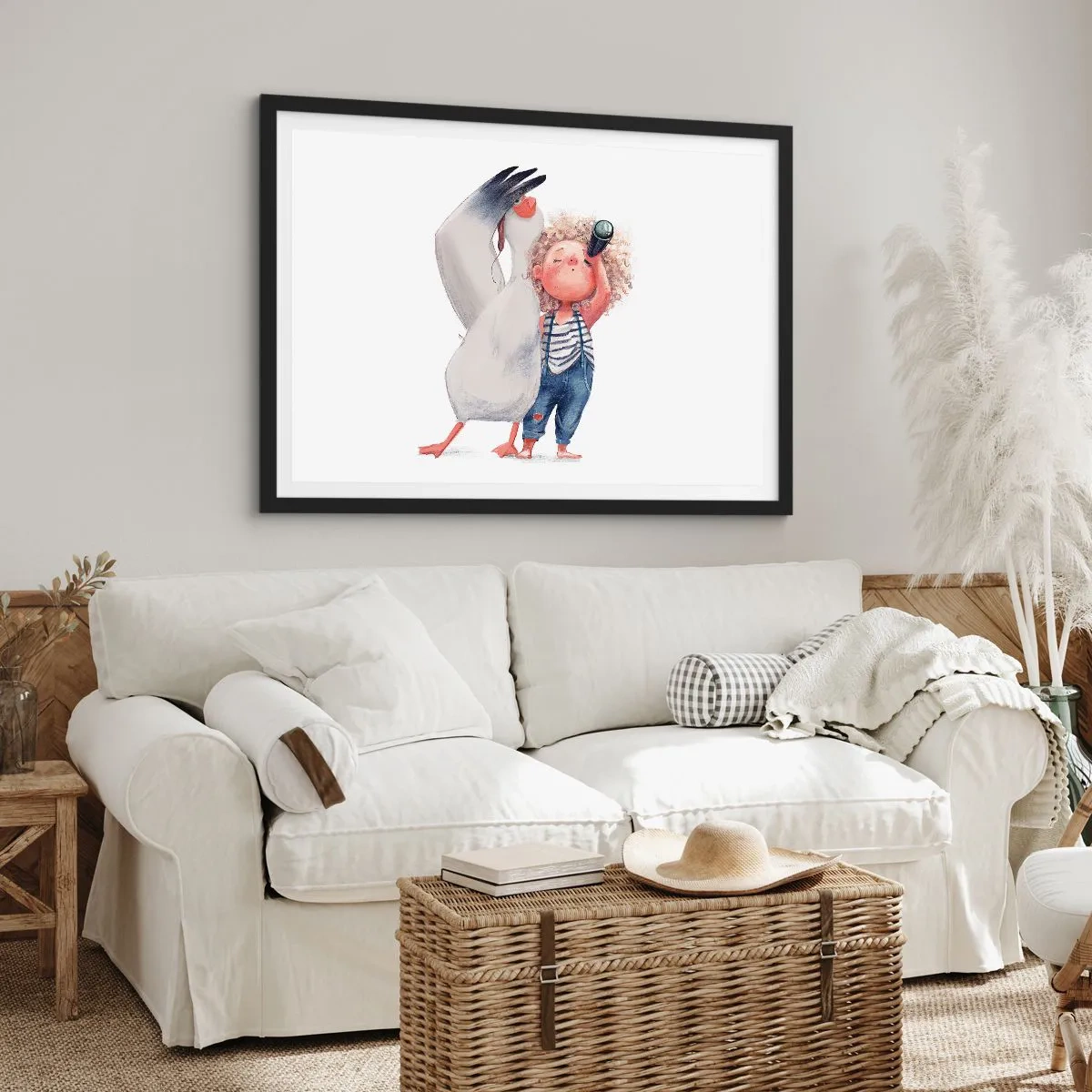 Poster in black frame - Plan of a Great Journey - 40x30 cm