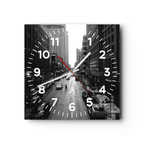 Wall clock - Clock on glass - Another Normal Day - 40x40 cm